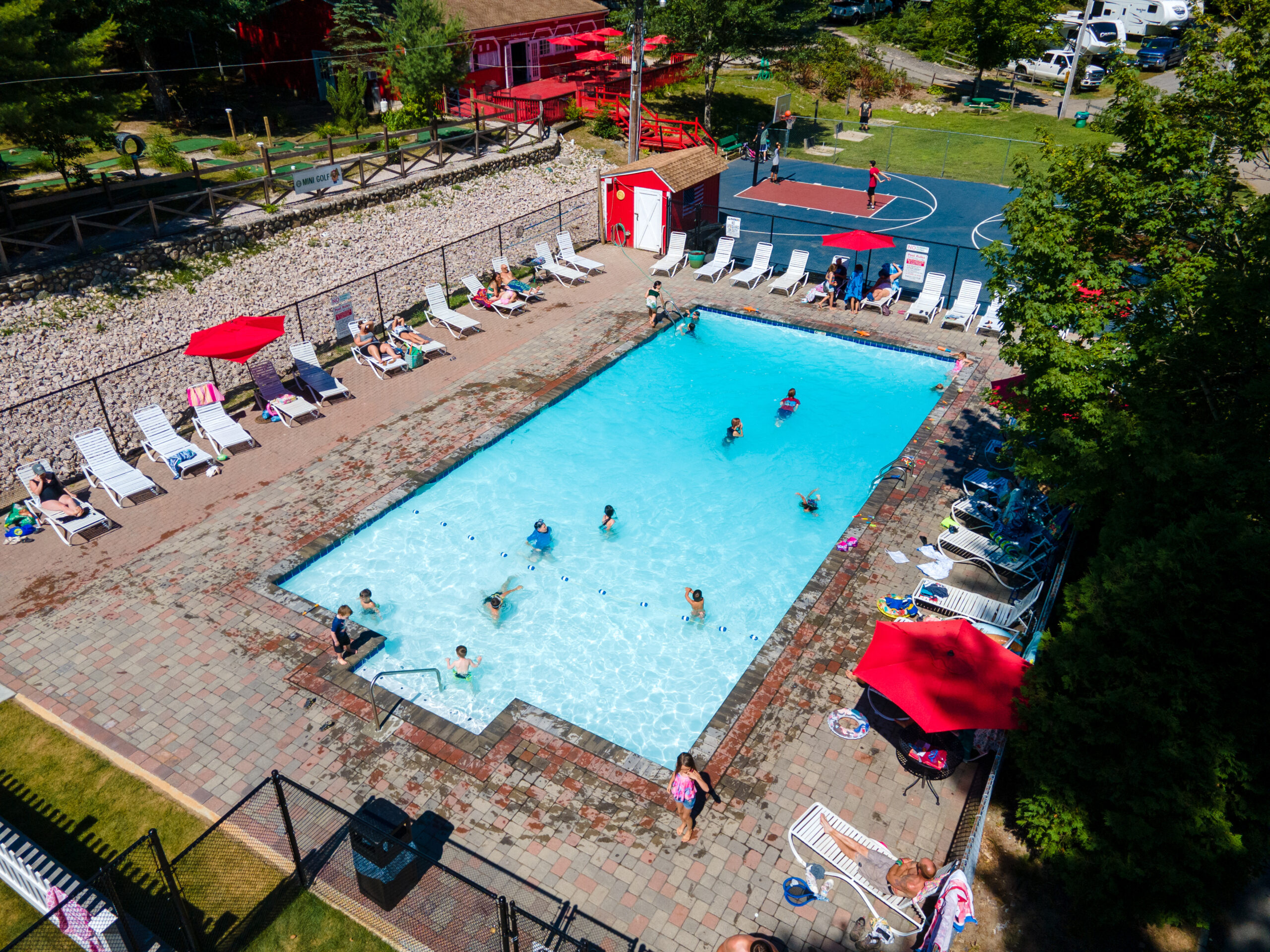 Whispering Pines Campground Swimming Pool Swimming pool at Whispering Pines Campground Rhode Island